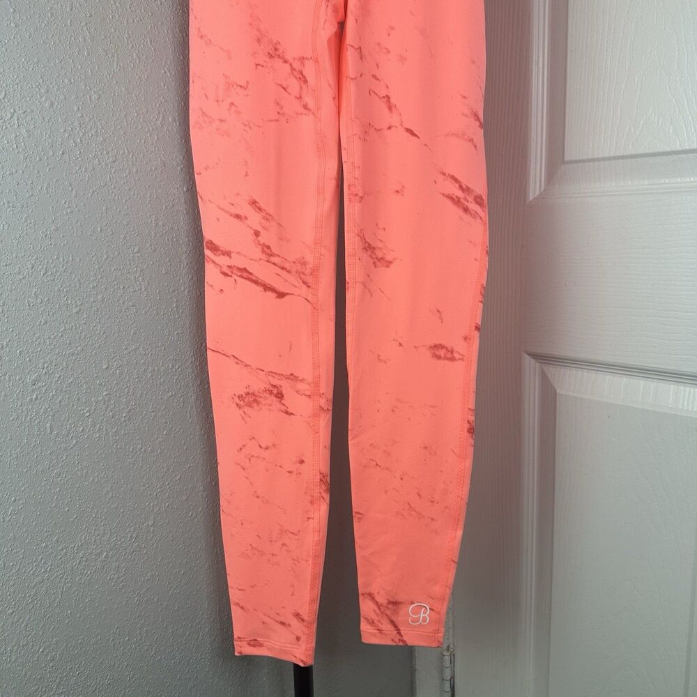 Bombshell Sportswear Coral Marble Scrunch Butt Leggings Sz Small Bodybuilder Gym - Picture 5 of 14